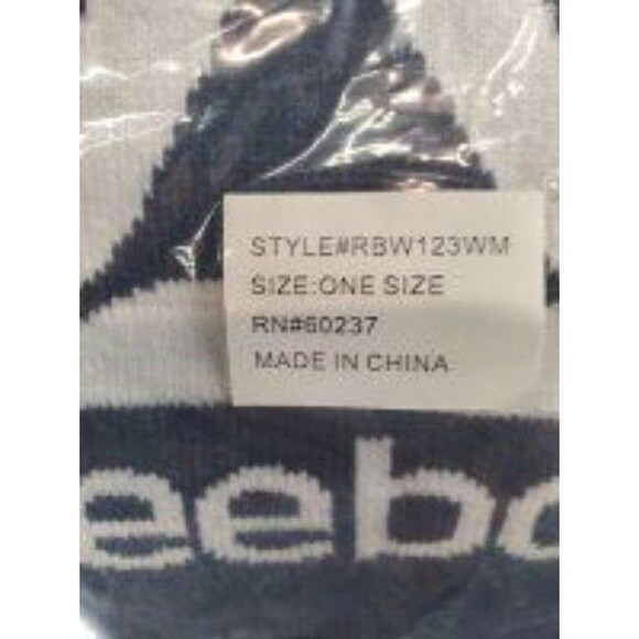 Reebok Navy & Red Striped Scarf w/ Fringe 0057 - Picture 3 of 4